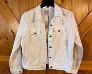 Love Tree Denim Jacket Size 1X  White Distressed nwt (3039)