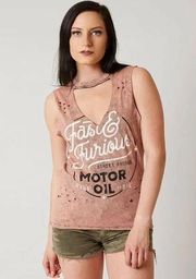 Affliction Fast Furious Distressed Top