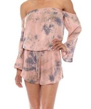 Blue Life Blush Tie Dye Revolve  Life's A Beach Strapless Romper