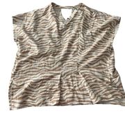 Zebra Print Woven Top