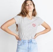 feelin good striped heart tee shirt 