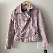 pastel purple bomber motorcycle biker leather jacket