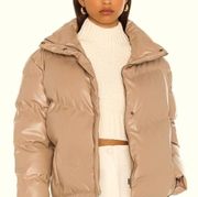 BB Dakota Steve Madden Downtown Tan Faux Leather Puffer New With Tags Medium