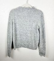 Juicy Couture Gray Rhinestone Detail Mock Neck Sweater Size XS