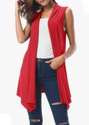 URBAN COCO sleeveless, asymmetrical hem lightweight cardigan vest, size XXL, NWT