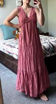 Pink Tiered Maxi Dress