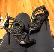 Gwen Stefani Rope Woven Sandals Rave Stilettos Pumps Sz 6