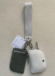 Dual Pouch Wristlet - Grey Sage/White Opal