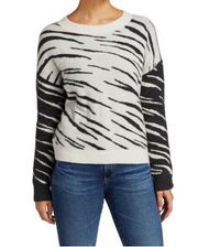 Rails Lana Mixed Abstract Tiger Wool Cashmere Blend Sweater Size S