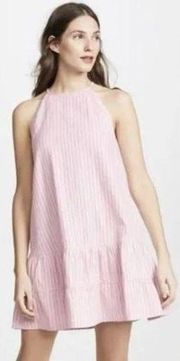 Rebecca Taylor Multi Colored Stripe Tiered Hem Tank Dress Size 4 NWT