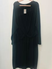 NWT  black plus size dress strap front sz 4X .