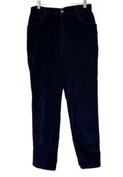 Faded Glory 12 Average Corduroy Jeans Women’s Navy Straight Leg Stretch 5 Pocket