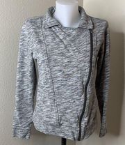 Lucy Gray Grey Asymmetrical Full Zip Jacket Women’s Size Small S Coat