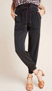 Anthropologie The Nomad High Rise Joggers Black Cargo Pants - Women's Size Small