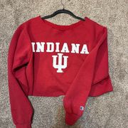 Champion Indiana Sweatshirt Cut Out Neck Cropped