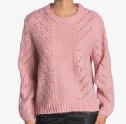 NWT Elodie Cropped Mauve Balloon Sleeve Sweater