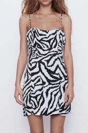 Zebra Print Mini Dress