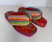 Toucans Crochet Puffy Flip Flop