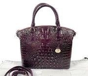 Brahmin Duxbury Satchel Bag Sunset Melbourne Croc Emboss Leather