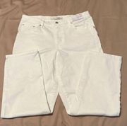 Ella Moss  size 10/30 white cropped straight leg jeans GUC