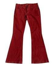 Vintage . Women’s Jeans Sz 7 Burnt Orange Flare 90’s