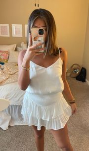 White Ruffle Skort