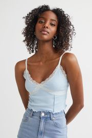 Light Blue Lace Cami