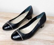 giani bernini black comfort round toe heels size 9