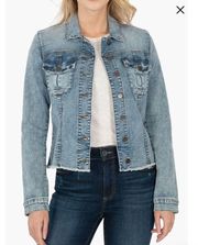 KUT FROM THE CLOTH Frayed Denim Jacket