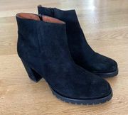 Eric Michael Quebec Suede Ankle Boots in Black