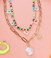 8 Other Reasons Miss Thang Necklace Multi Color Pearl & Gold Plated