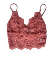 Lace Crochet Bralette Terracotta NWT