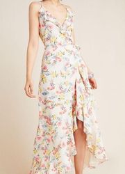 NWT Anthropologie Yumi Kim Meadow Floral Maxi Wrap Dress