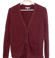 Madewell size medium cranberry grandpa cardigan