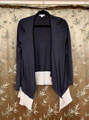 New York And Company Blue And White Cardigan