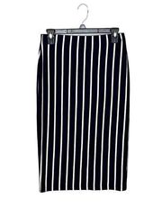 Sanctuary Vertical Striped Navy Midi Pencil Skirt Sz S