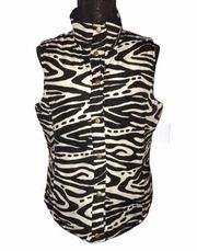 Laura Scott zebra print vest
