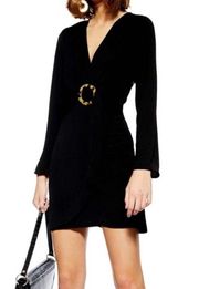 NWT  Black Wrap Dress 6