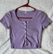 Button Up Lilac Tee