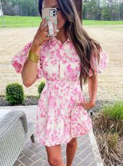 Olivaceous Pink Floral Dress