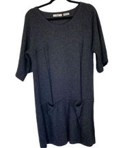 NEIMAN MARCUS Cashmere Collection Gray Dress with Pockets Size Large Tunic