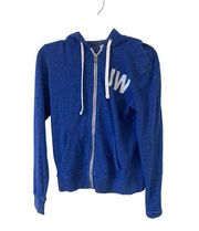 Jack Wills Full Zipper Hooded Hoodie Sweatshirt Blue Size 6