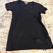 ‎ BRIT Black Short Sleeve T-shirt Embroidered Logo Size XS