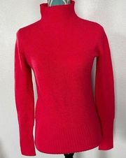 French Connection Mock Turtleneck Sweater size XS Hot Pink