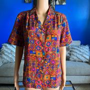 Vintage Impressions of California Blouse Button Down