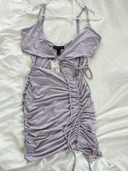 Lavender Ruched Bodycon Dress