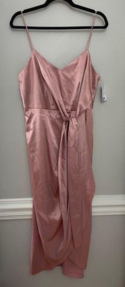 NWT After Six Midi Dress with Draped Tulip Skirt Size 12