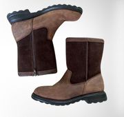 Khombu Sherpa Lined Brown Leather Boots