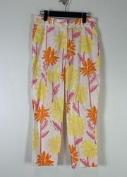 Lilly Pulitzer Floral Print Cropped Pants Size 6