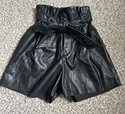 NWT Zenana Faux Leather High Waist Shorts Casual Concert Party Summer XS